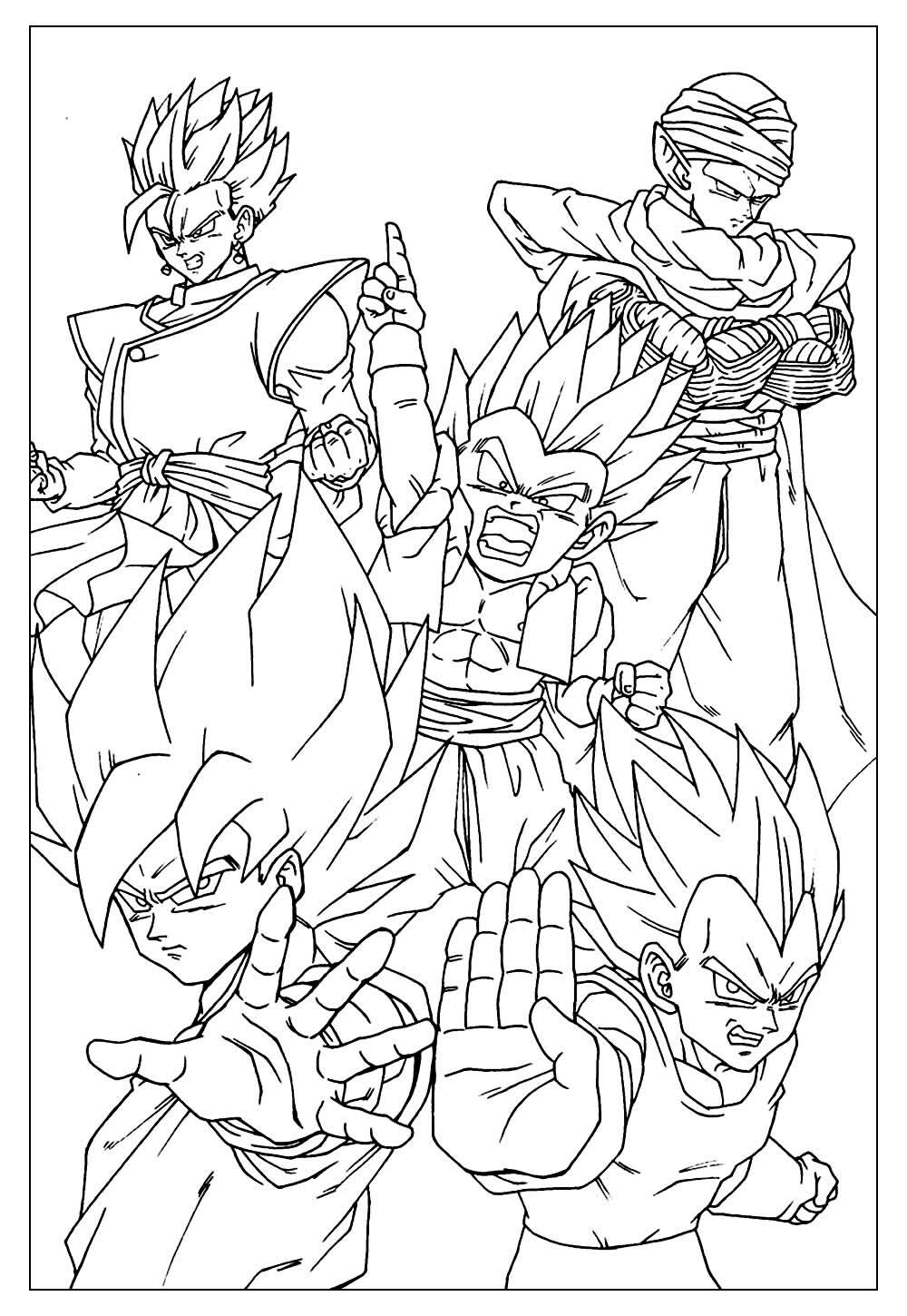 Desenhos de Dragon Ball Z para Colorir e Pintar